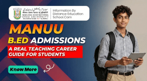 MANNU B.ED Admissions