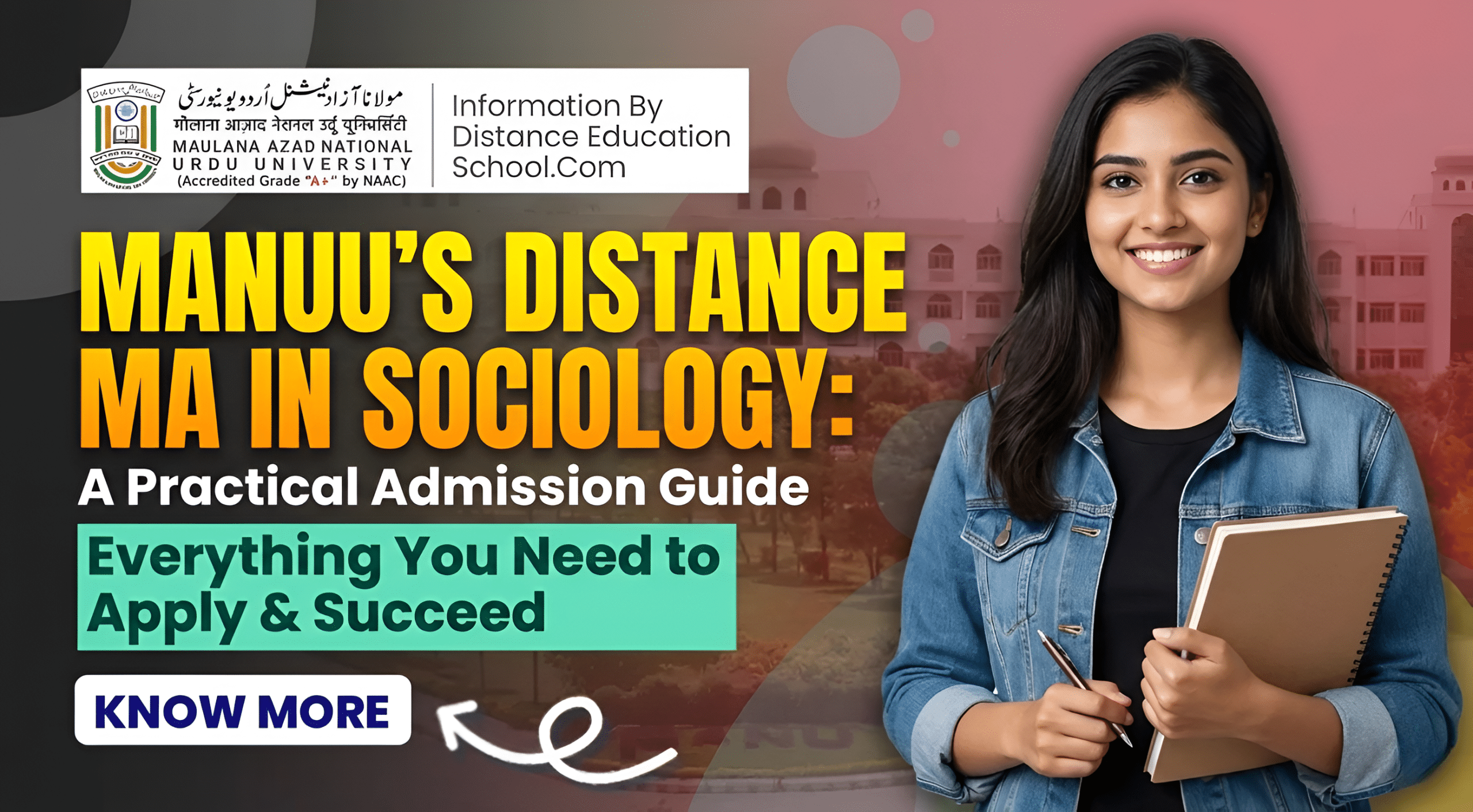 Read more about the article MANUU’s Distance MA in Sociology: A Practical Admission Guide