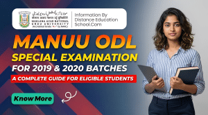 MANUU ODL Special Exam Notification