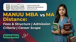 MANUU Distance MA Vs MBA