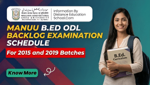 MANUU B.ED Backlog Exam