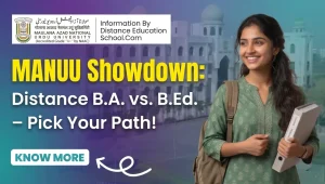 MANUU Distance BA Vs B.ED
