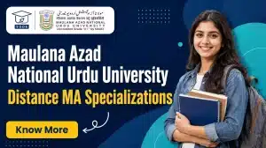 Maulana Azad National Urdu University Distance MA Specializations